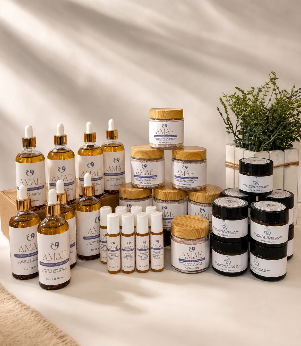 SET PROFESIONAL AMAE COSMETICOS NATURALES. 48 PRODUCTOS.