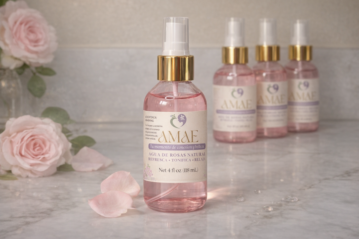 Set Relajante de Lavanda y Agua de Rosas.