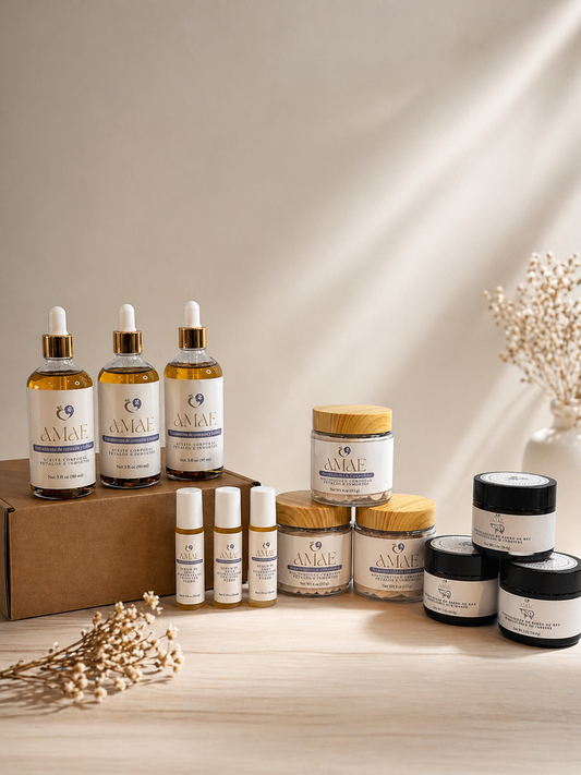 SET BASICO AMAE COSMETICOS NATURALES. 12 PRODUCTOS.