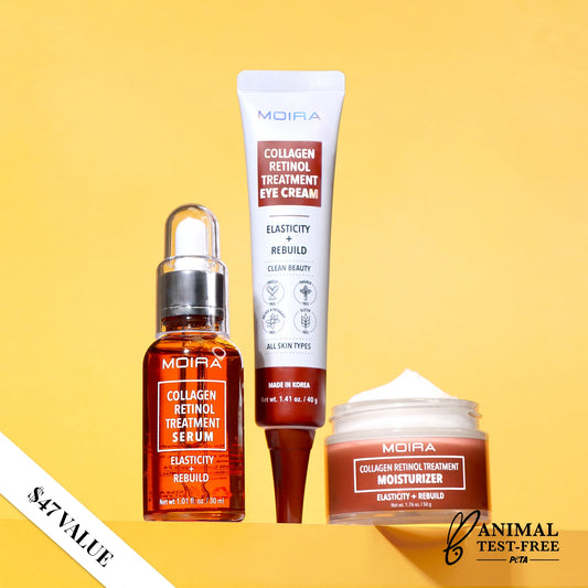 COLLAGEN RETINOL TREATMENT SKINCARE BUNDLE (Set para el cuidado de la piel con retinol y colageno).